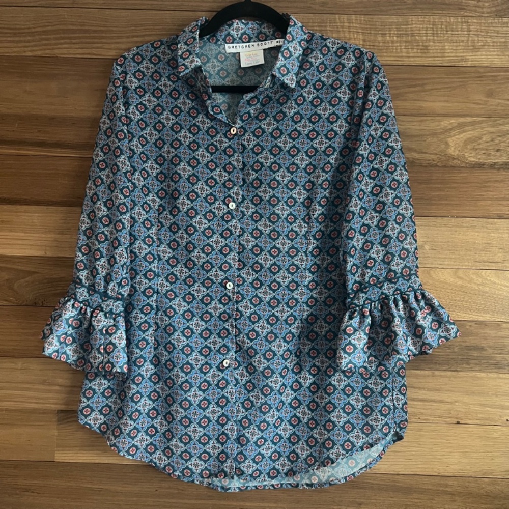 Gretchen Scott Ruffle Sleeve Priss Blouse